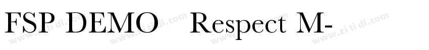 FSP DEMO   Respect M字体转换